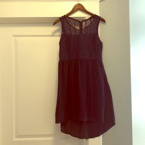 Navy Sparkle High-Low Dress